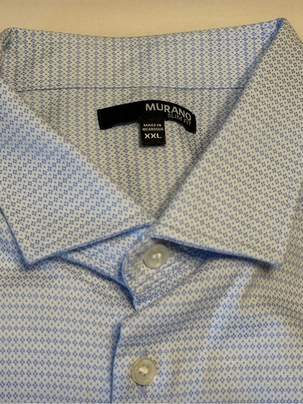 Murano Light Blue Micro-Pattern Dress Shirt